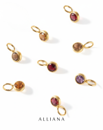 Dije Punto Luz Con Piedra Natural