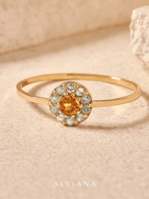 Déjate llevar por el brillo inigualable de las piedras naturales en nuestro anillo de oro 18k🌈✨ (5)