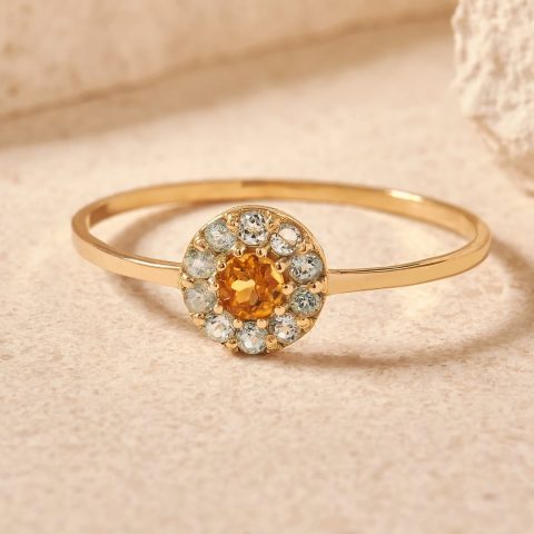 Déjate llevar por el brillo inigualable de las piedras naturales en nuestro anillo de oro 18k🌈✨ (5)