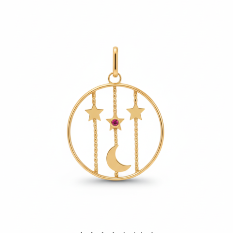 Dije Lluvia de Estrellas y Luna