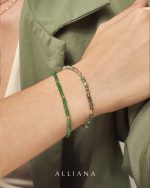 Pulsera Agatha Musgo Oro 18k