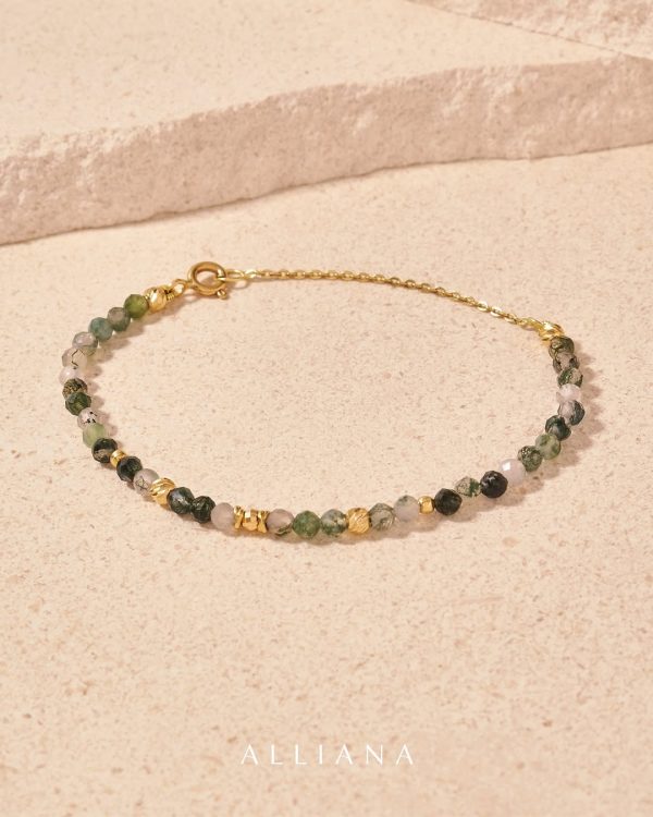 Pulsera Agatha Musgo Oro 18k
