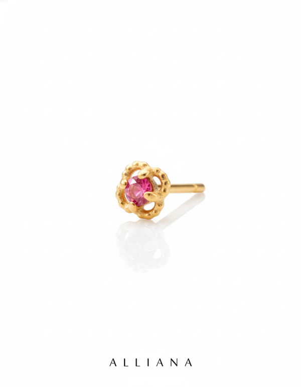 Piercing Flor en Oro Amarillo 18K