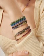 Pulsera de Granate en Oro 18k