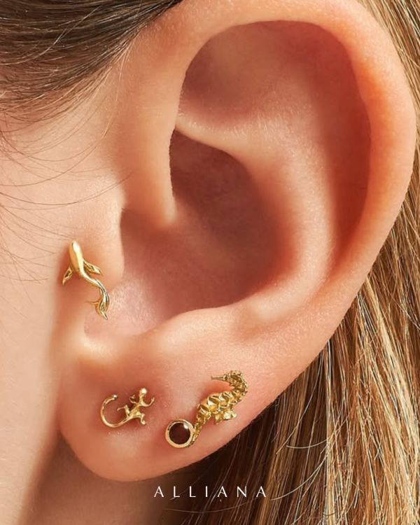 Piercing Iguana Oro 18K