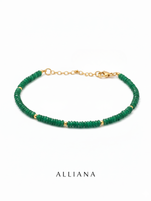 Pulsera de Esmeralda con Oro18k