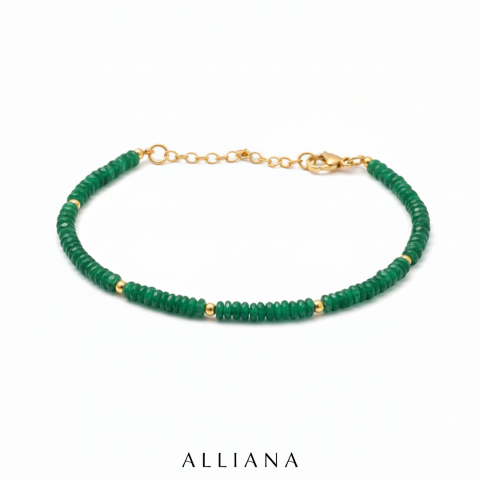 Pulsera de Esmeralda con Oro18k