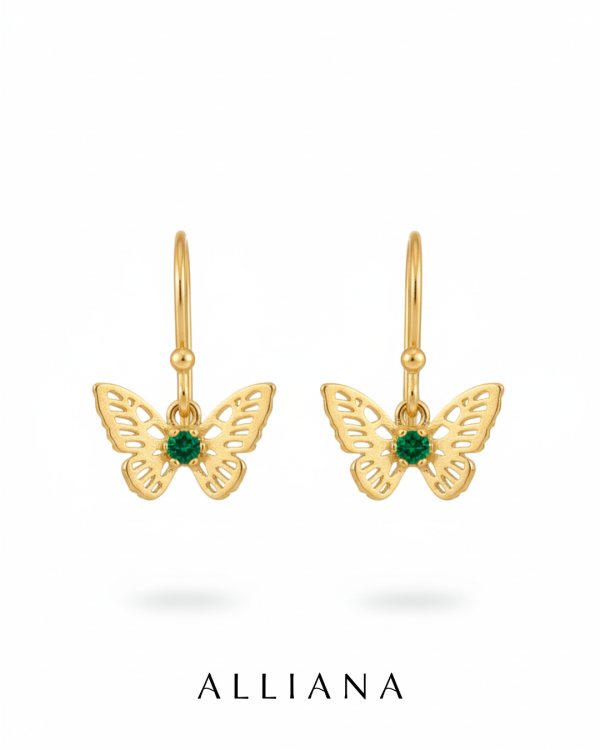 Aretes Mariposa Mandala Natural