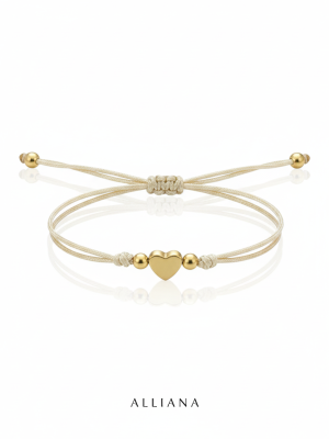 Pulsera Corazón Pita Oro 18k