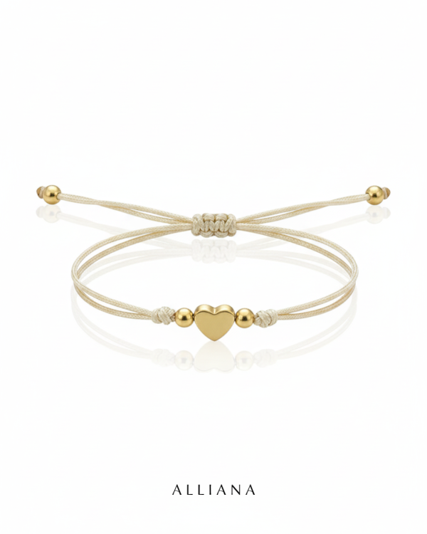 Pulsera Corazón Pita Oro 18k