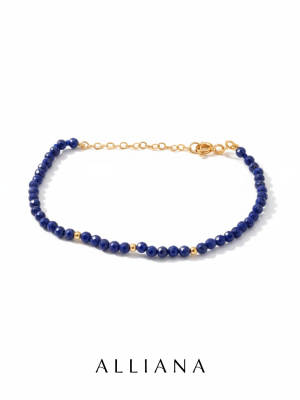 Pulsera con Lapizlasuli en Oro 18k