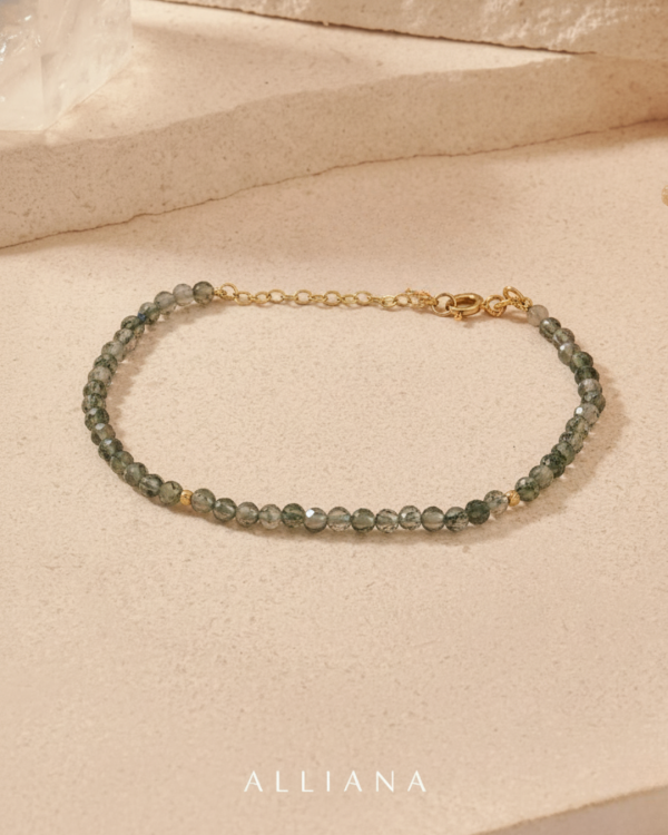 Pulsera Agatha Musgo Oro 18k