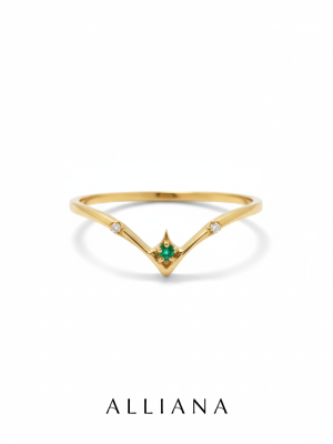 Anillo Tiara Esmeralda