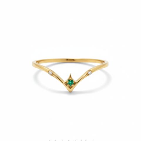 Anillo Tiara Esmeralda