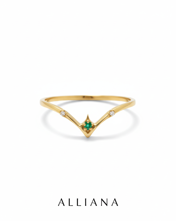 Anillo Tiara Esmeralda