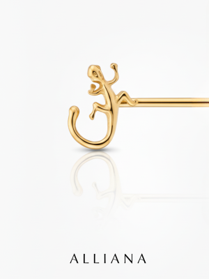 Piercing Iguana Oro 18K