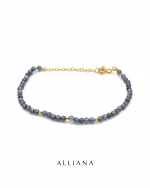 Pulsera Iolita de Oro 18k