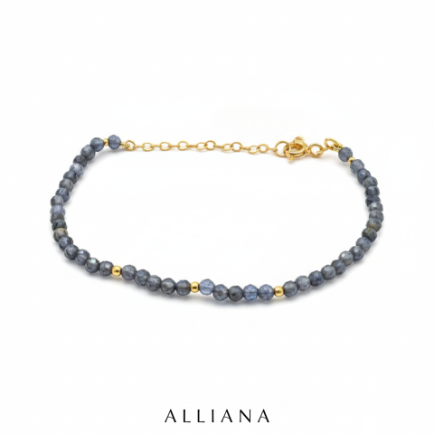 Pulsera Iolita de Oro 18k