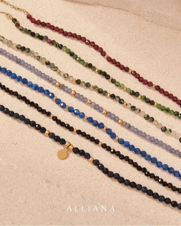 Pulsera de Granate en Oro 18k