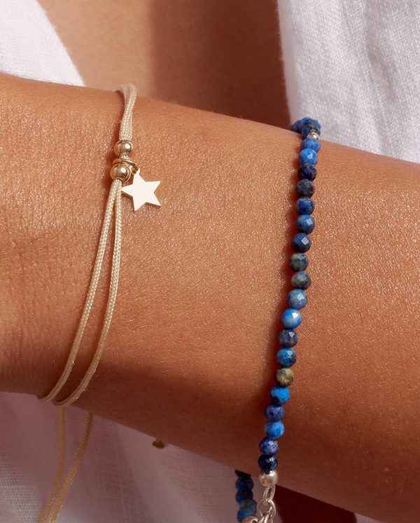 Pulsera con Lapizlasuli en Oro 18k