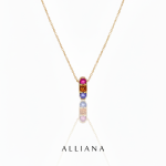 Dije Rueda Multicolor en Oro Amarillo 18K