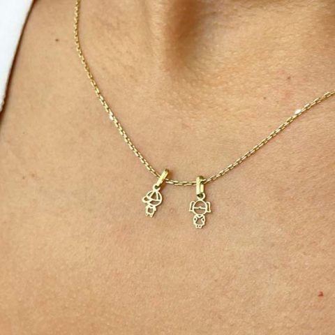Dijes niñitos en oro 18k