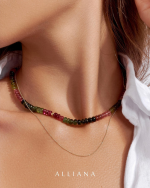 Collar Choker Turmalinas de Colores