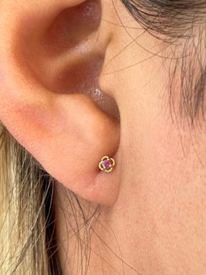 Piercing Flor Oro 18K