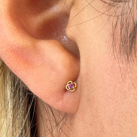 Piercing Flor Oro 18K