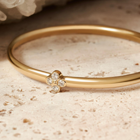 Semanario Bangle con Diamantes