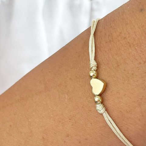Pulsera Corazón Pita Oro 18k
