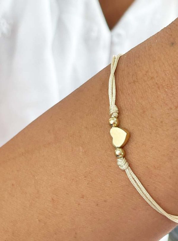 Pulsera Corazón Pita Oro 18k