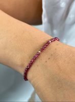 Pulsera de Granate en Oro 18k