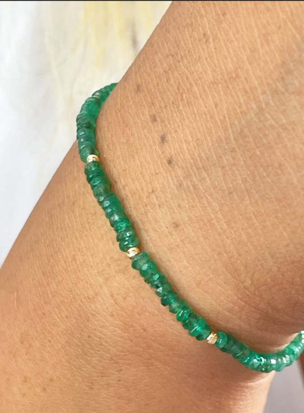 Pulsera de Esmeralda con Oro18k