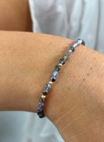 Pulsera Iolita de Oro 18k