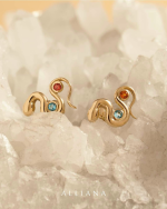 Piercing Serpiente con Piedras Naturales