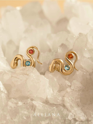 Piercing Serpiente con Piedras Naturales