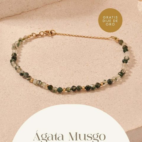 Pulsera Agatha Musgo Oro 18k