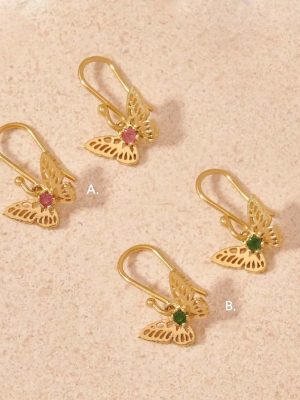 Aretes Mariposa Mandala Natural