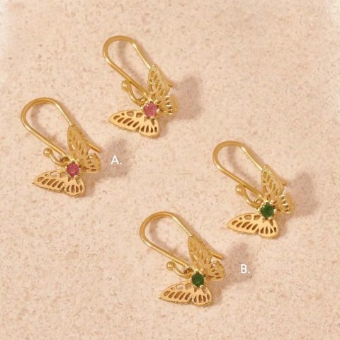 Aretes Mariposa Mandala Natural