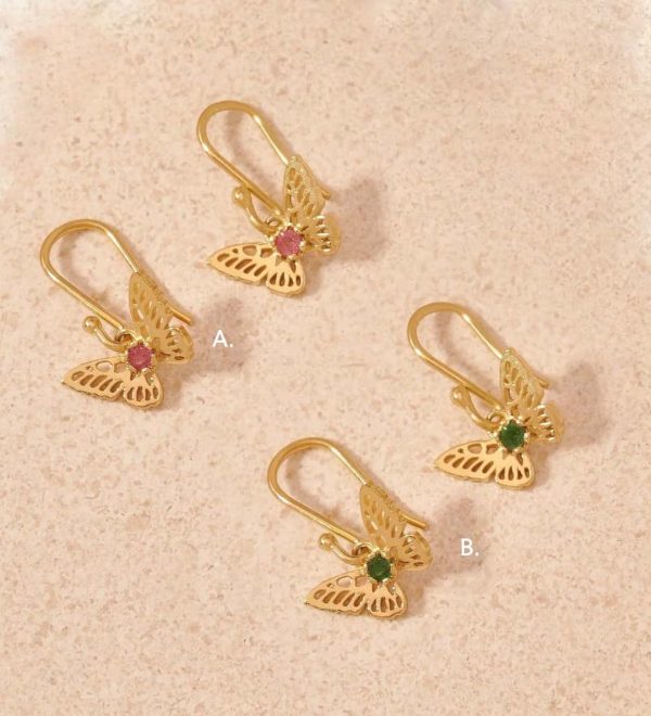 Aretes Mariposa Mandala Natural