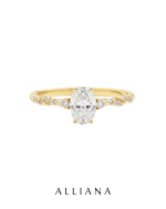 Anillo Nicole en Oro Amarillo 18K con Moissanites