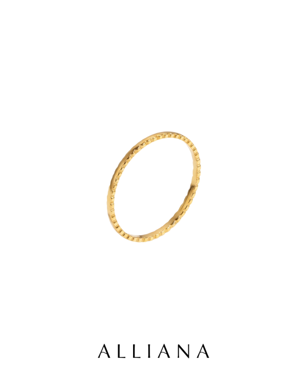 Anillo Zig Zag en Oro Amarillo 18K
