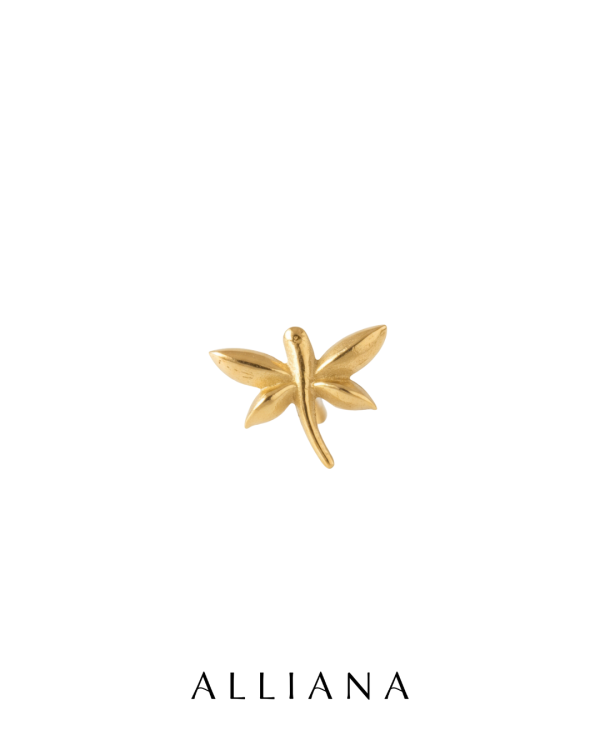 Piercing Libelula en Oro Amarillo 18K