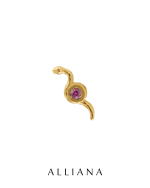 Piercing Serpiente en Oro Amarillo 18k con Rubí