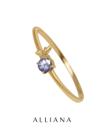 Anillo Aura en Oro Amarillo 18K con Tanzanita