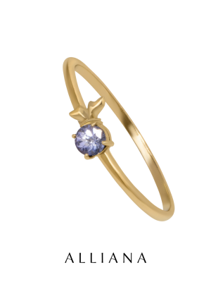 Anillo Aura en Oro Amarillo 18K con Tanzanita