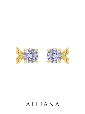 Aretes Aura en Oro Amarillo 18K con Tanzanitas