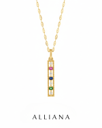 Dije Eternity en Oro Amarillo 18K con Piedras Naturales