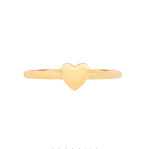 Anillo Corazón en Oro Amarillo 18K